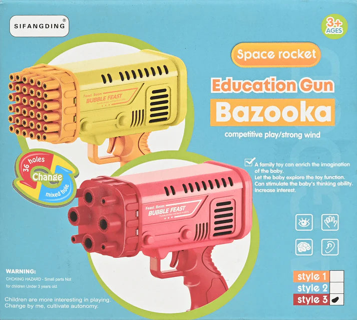 Space Rocket Bazooka Bubble Gun Electric