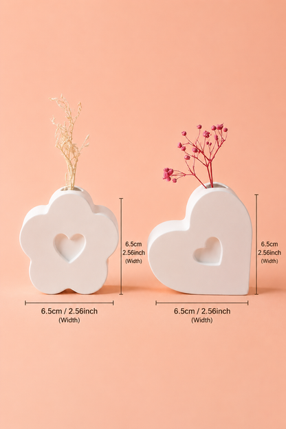 Heart & Flower Mini Vase