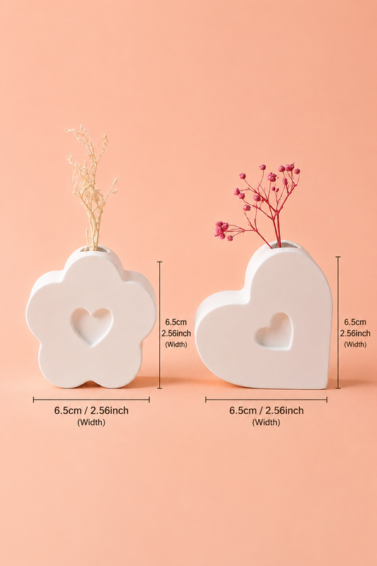 Heart & Flower Mini Vase