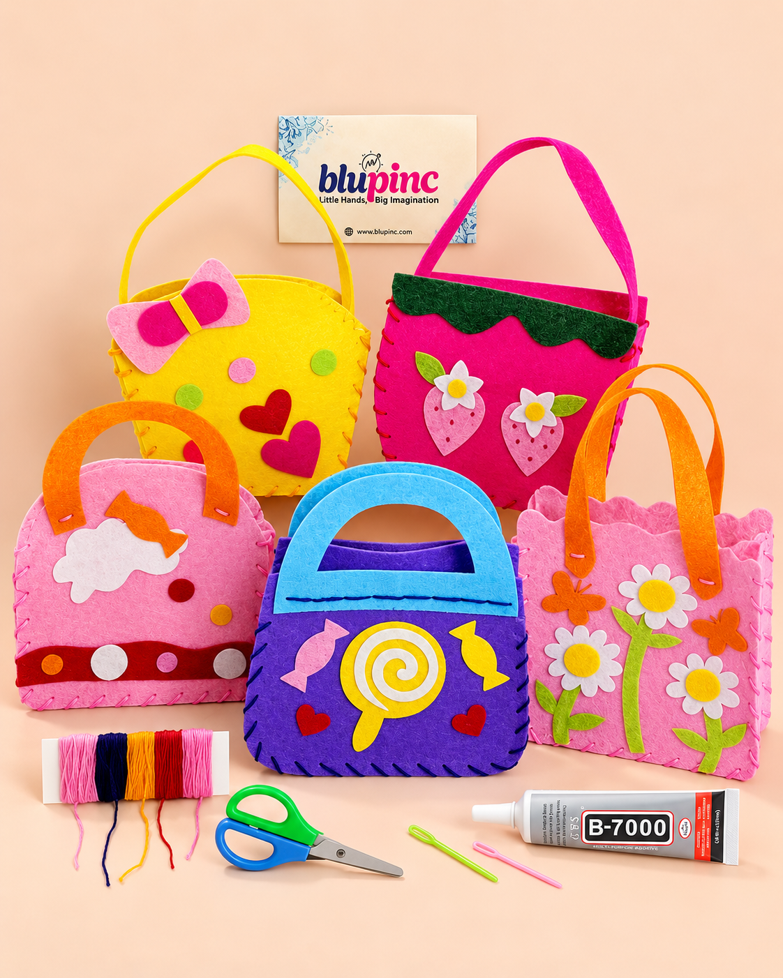 Stitch & Play - 5 Bags Kit 👜🎀